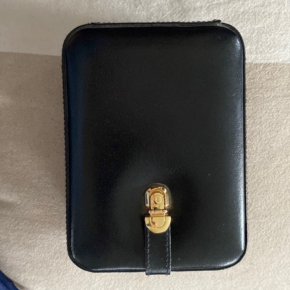 Wolf Design Leather Travel Jewelry Box Case